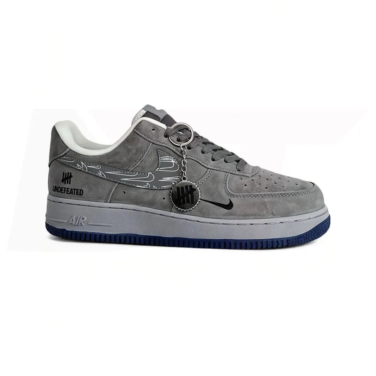 Nike Air Force 1 Low "Grey Suede/Navy" – side view