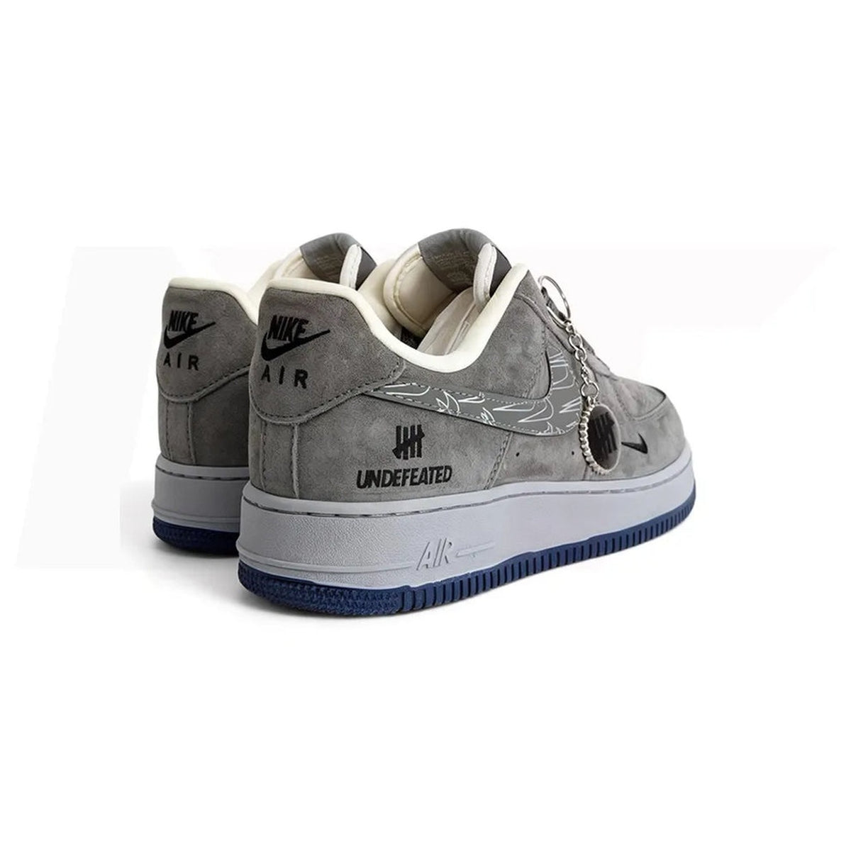 Nike Air Force 1 Low "Grey Suede/Navy" – back view