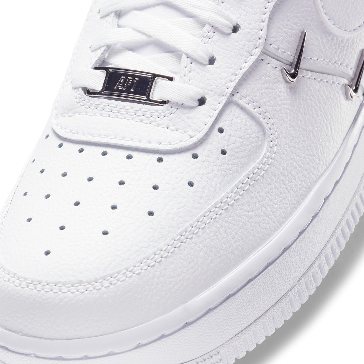 Nike Air Force 1 '07 LX "White Mini Swoosh" – toe detail