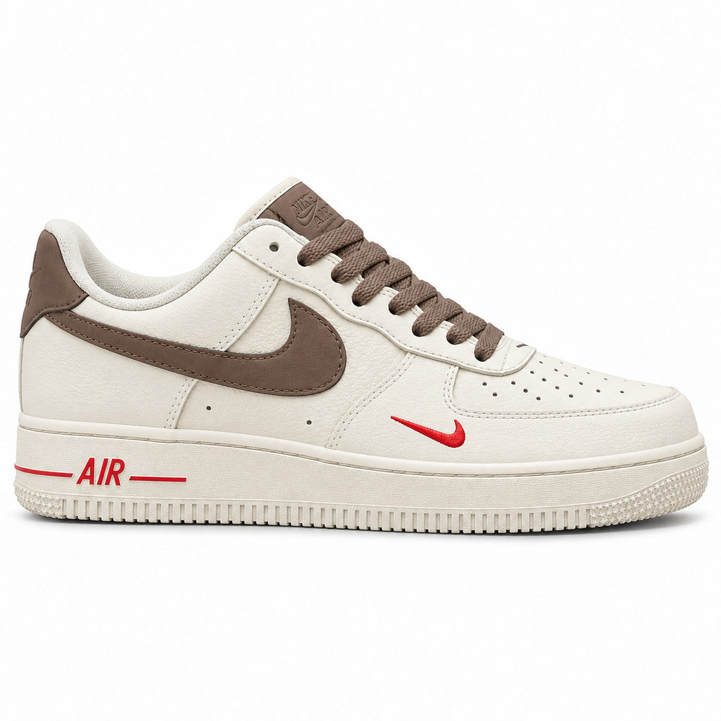 Nike Air Force 1 Low "Sail/Brown/Red" – side view