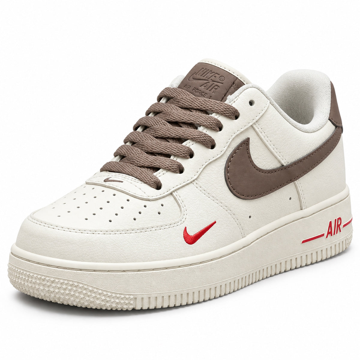Nike Air Force 1 Low "Sail/Brown/Red" – front view