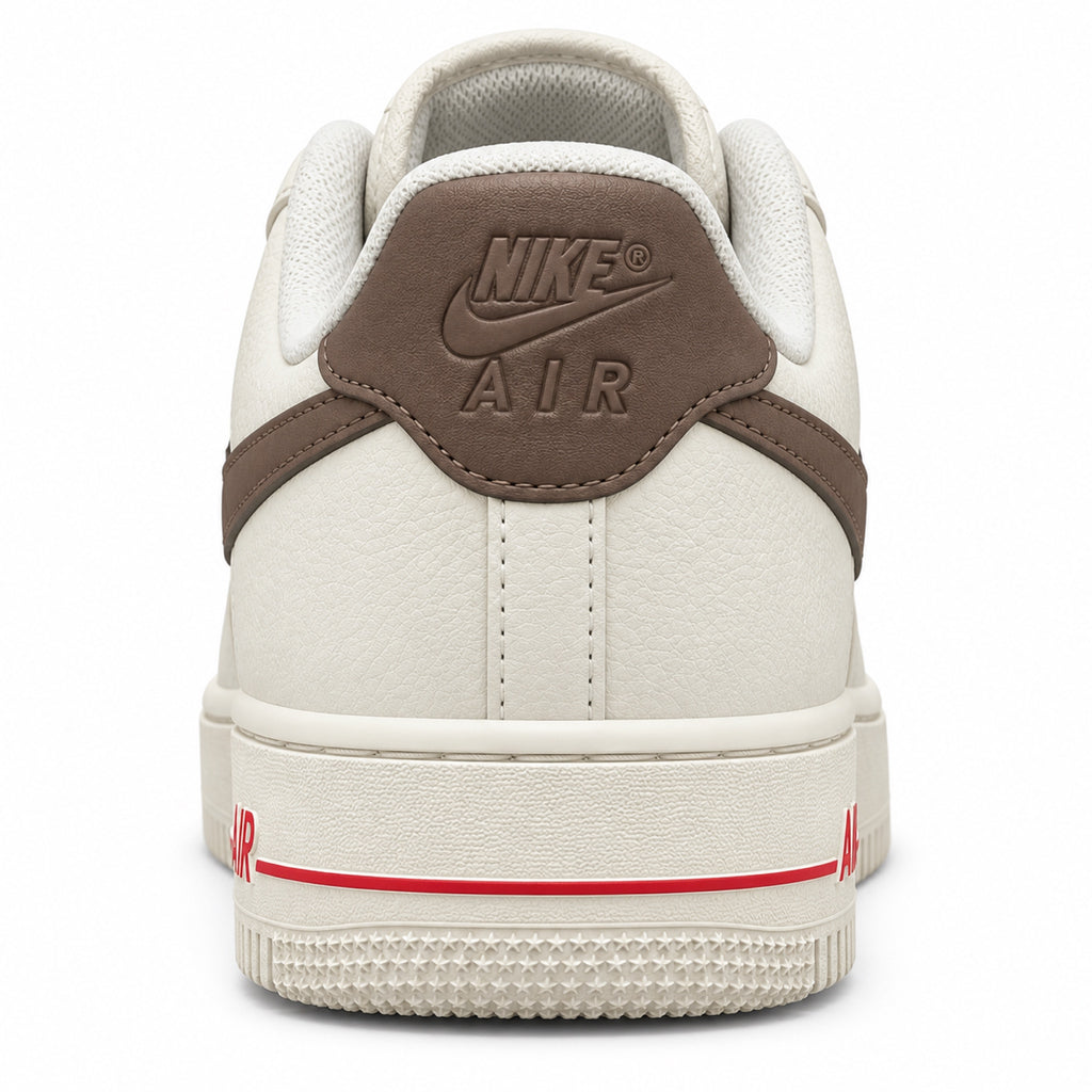 Nike Air Force 1 Low "Sail/Brown/Red" – back view