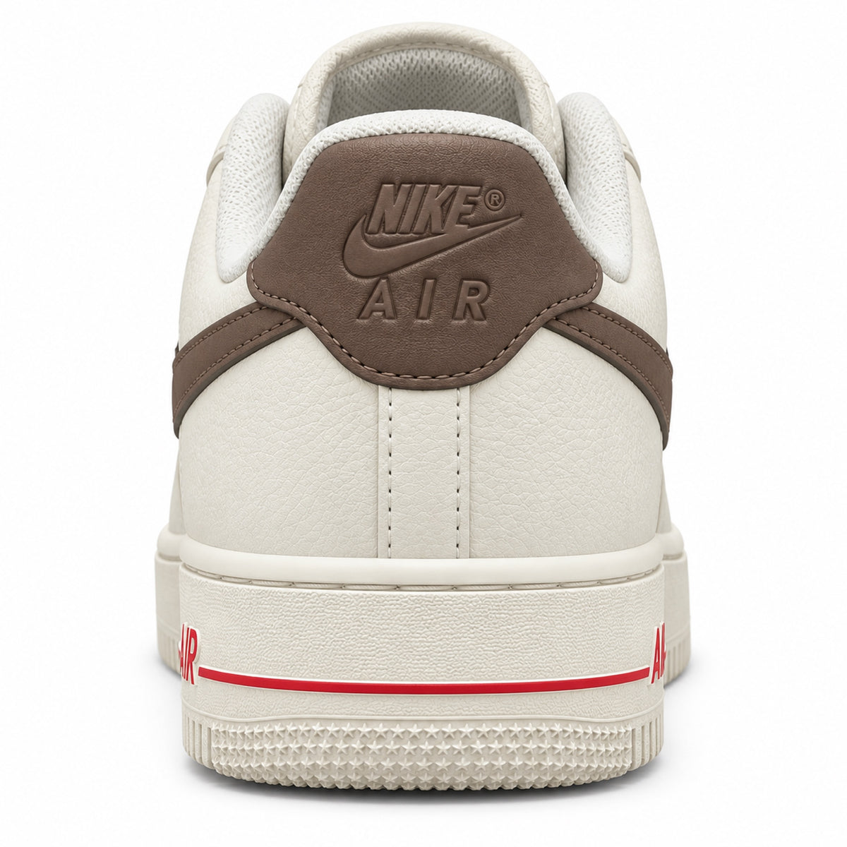 Nike Air Force 1 Low "Sail/Brown/Red" – back view