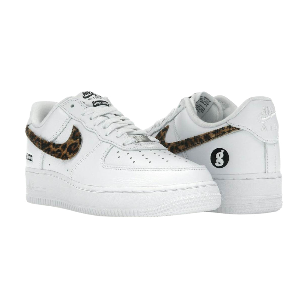 Nike x Supreme Air Force 1 Low "White/Leopard" – front view