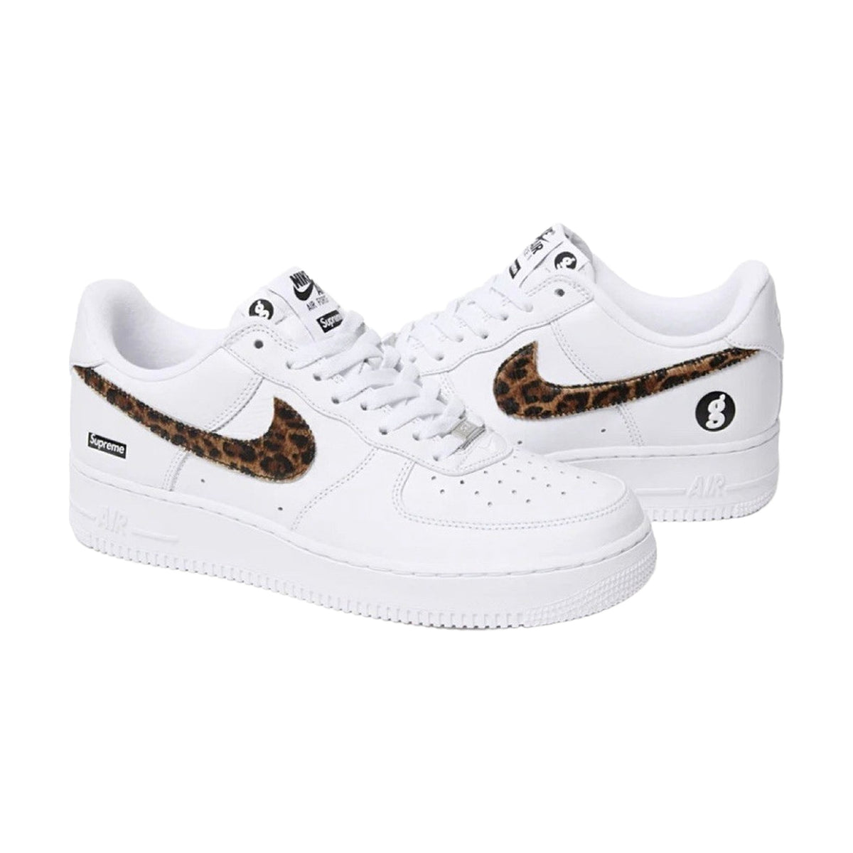 Nike x Supreme Air Force 1 Low "White/Leopard" – pair