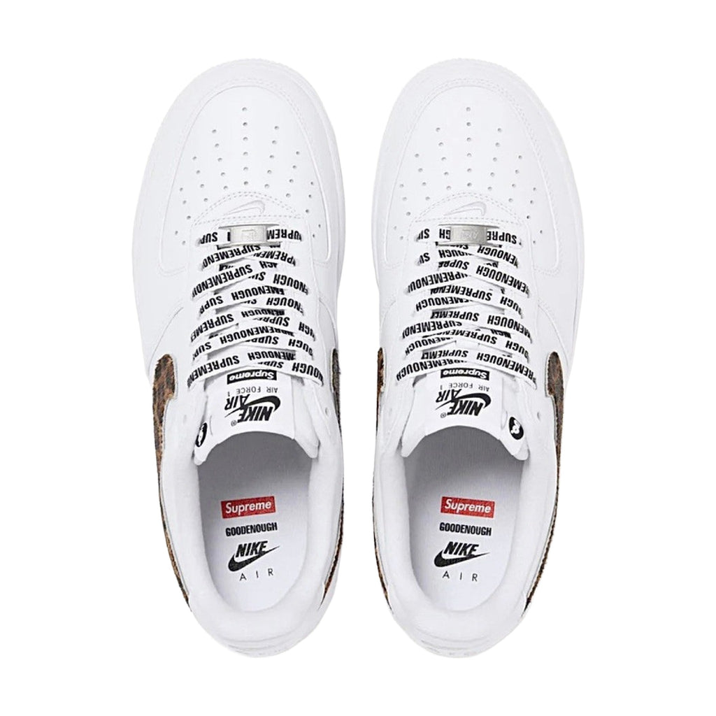 Nike x Supreme Air Force 1 Low "White/Leopard" – top
