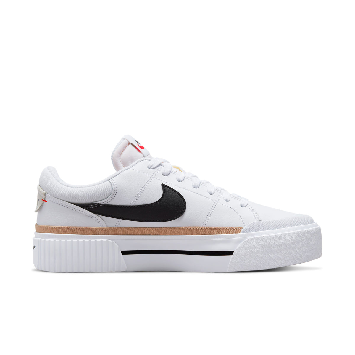 Nike Court Legacy Lift "White/Hemp/Team Orange" – side view