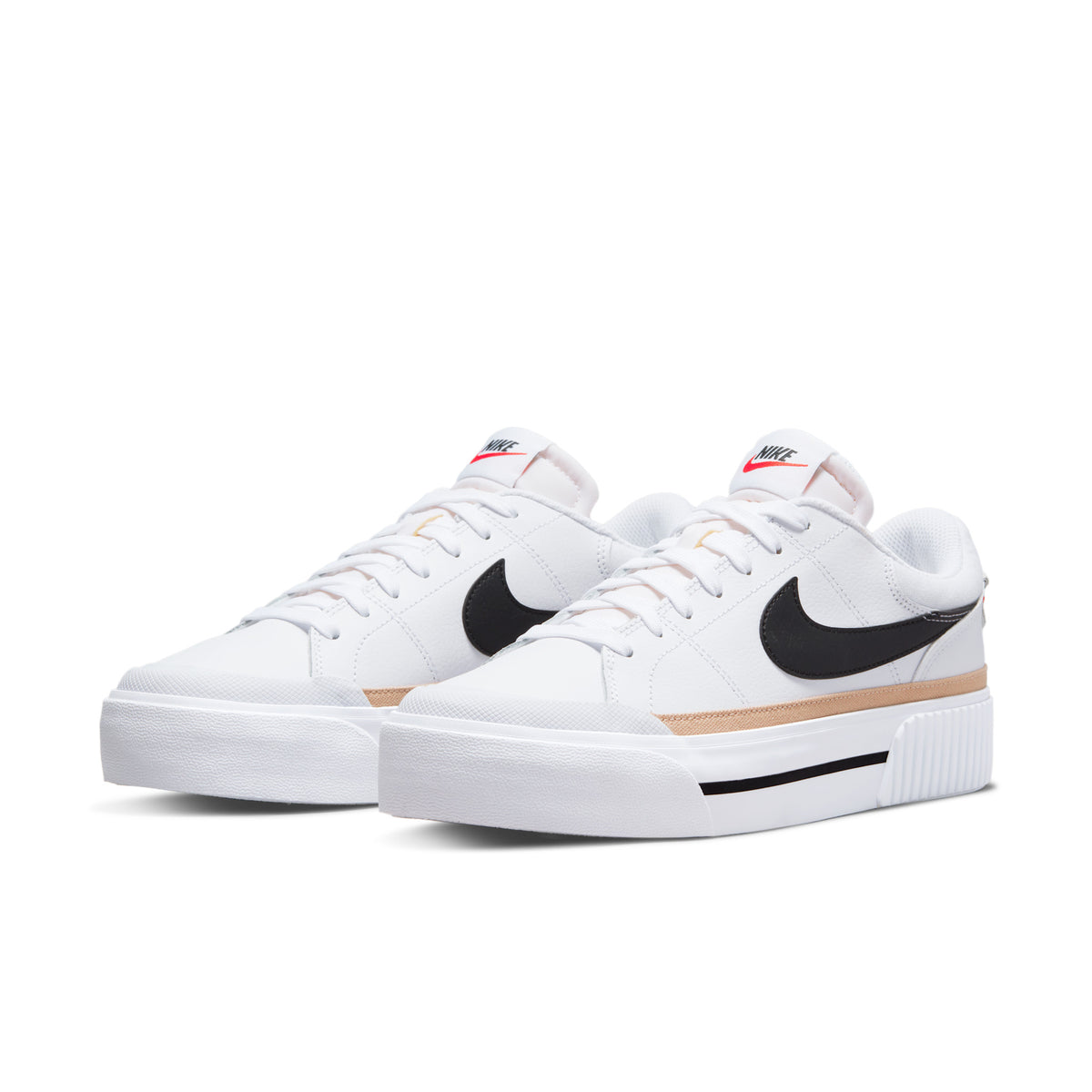 Nike Court Legacy Lift "White/Hemp/Team Orange" – front view