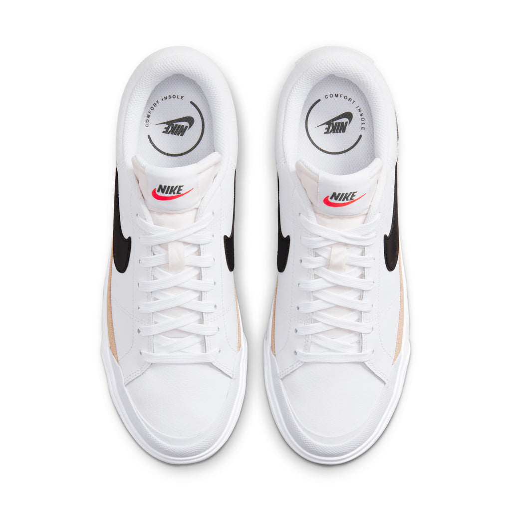 Nike Court Legacy Lift "White/Hemp/Team Orange" – top view