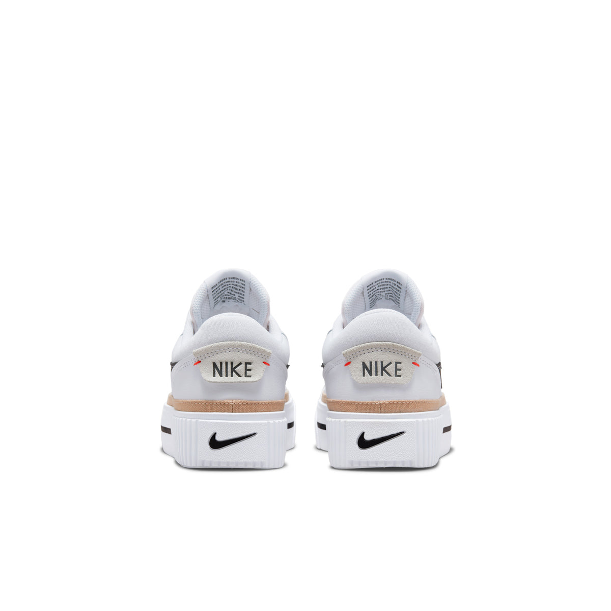 Nike Court Legacy Lift "White/Hemp/Team Orange" – back view