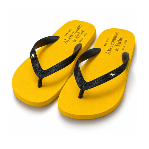 Abercrombie & Fitch Flip-Flops "Yellow/Black" – front view