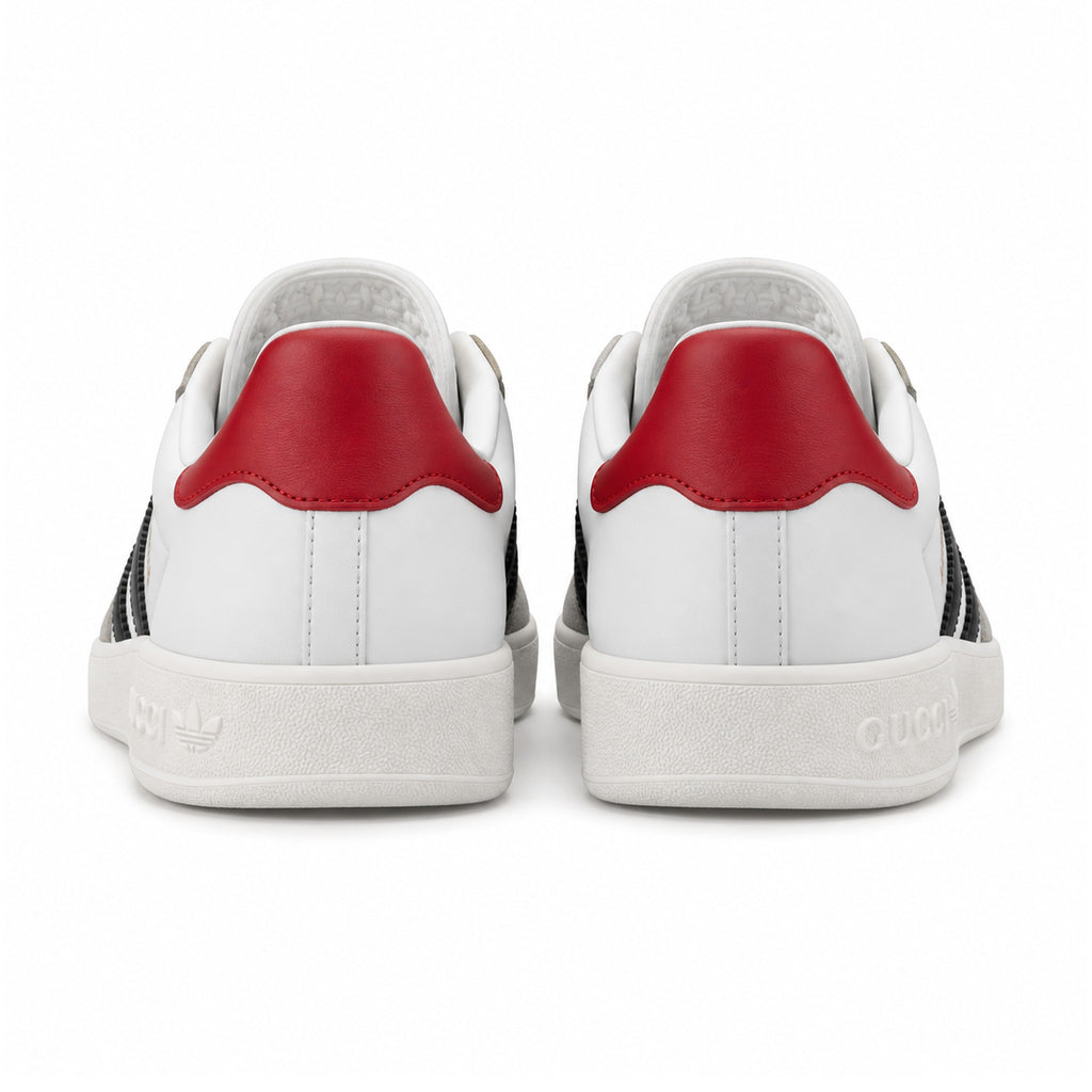 Adidas x Gucci Gazelle "White/Grey" – back view