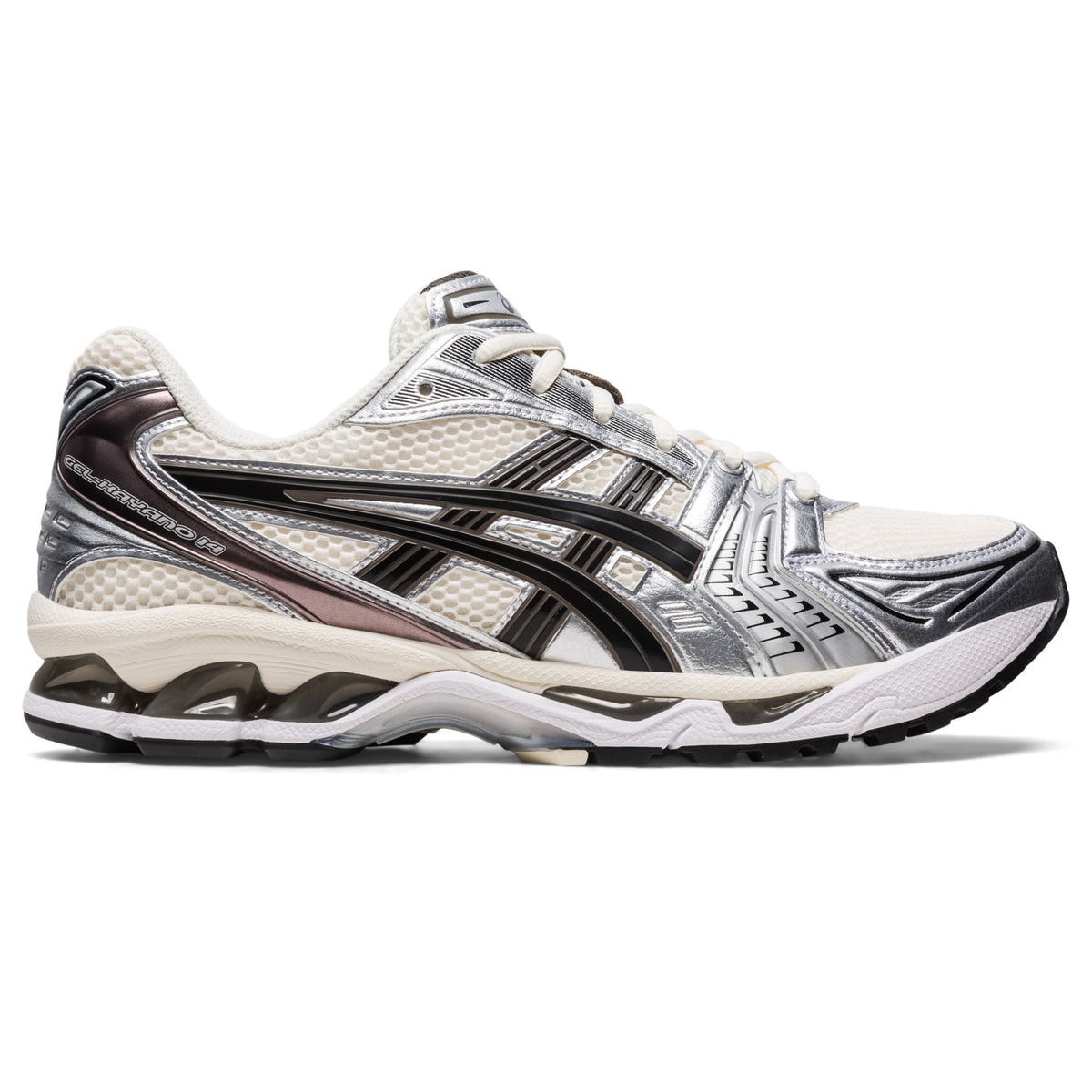 ASICS GEL-Kayano 14 "Cream/Black/Metallic Plum" – side view