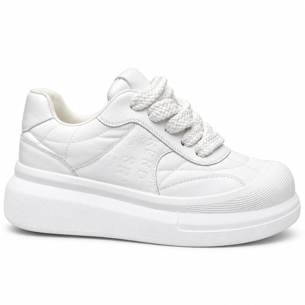 MOERBAI Platform Sneaker "White" – side view