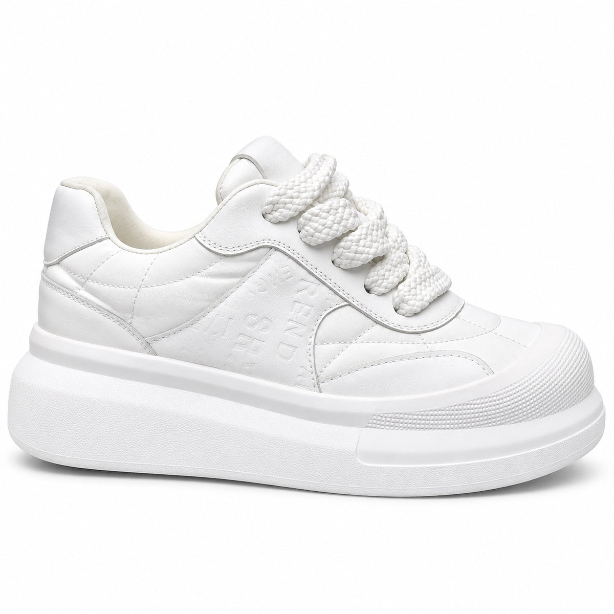 MOERBAI Platform Sneaker "White" – side view