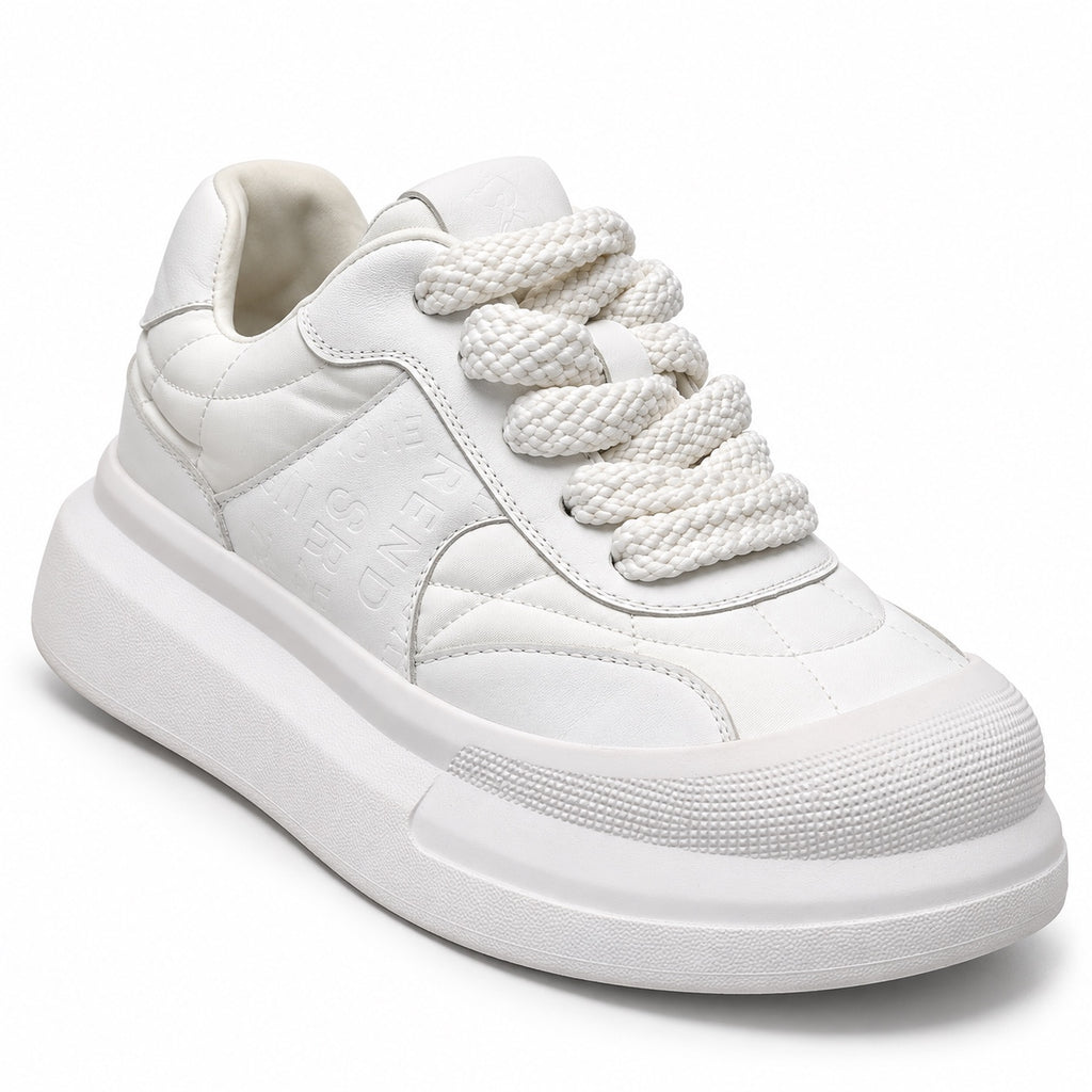 MOERBAI Platform Sneaker "White" – front angle