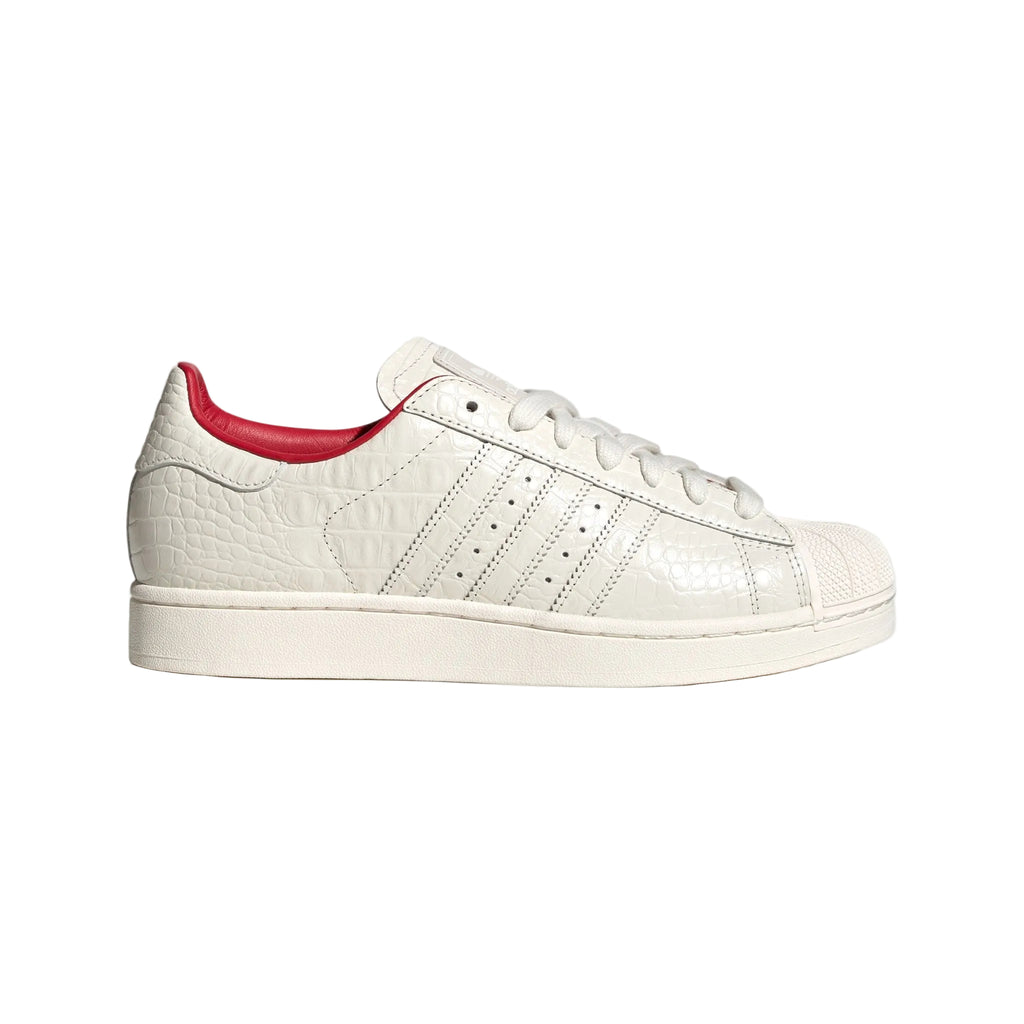 Adidas Superstar II "Core White/Better Scarlet" – side view