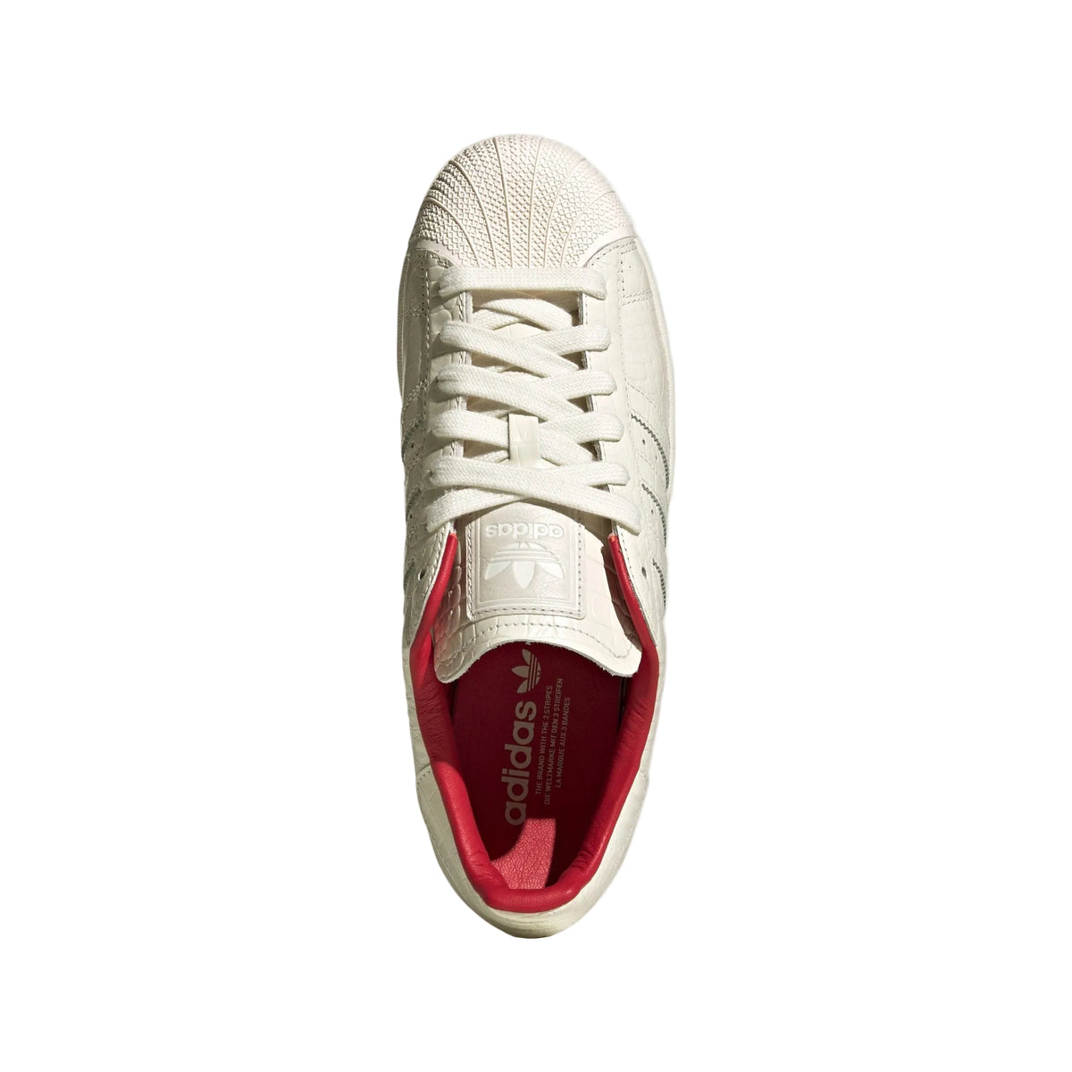 Adidas Superstar II "Core White/Better Scarlet" – top view