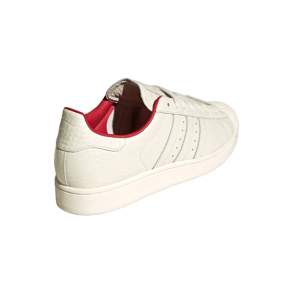 Adidas Superstar II "Core White/Better Scarlet" – back view