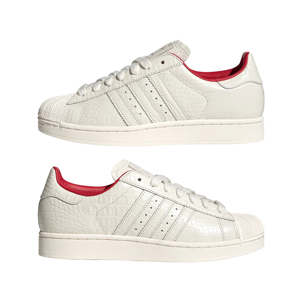 Adidas Superstar II "Core White/Better Scarlet" – pair