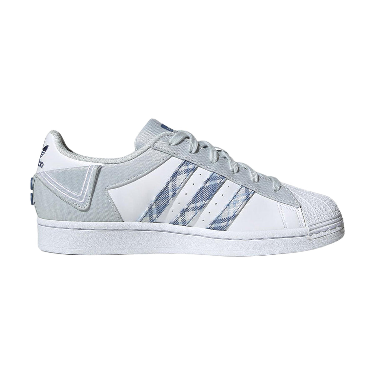 Adidas Superstar "White/Grey Tartan" – side view