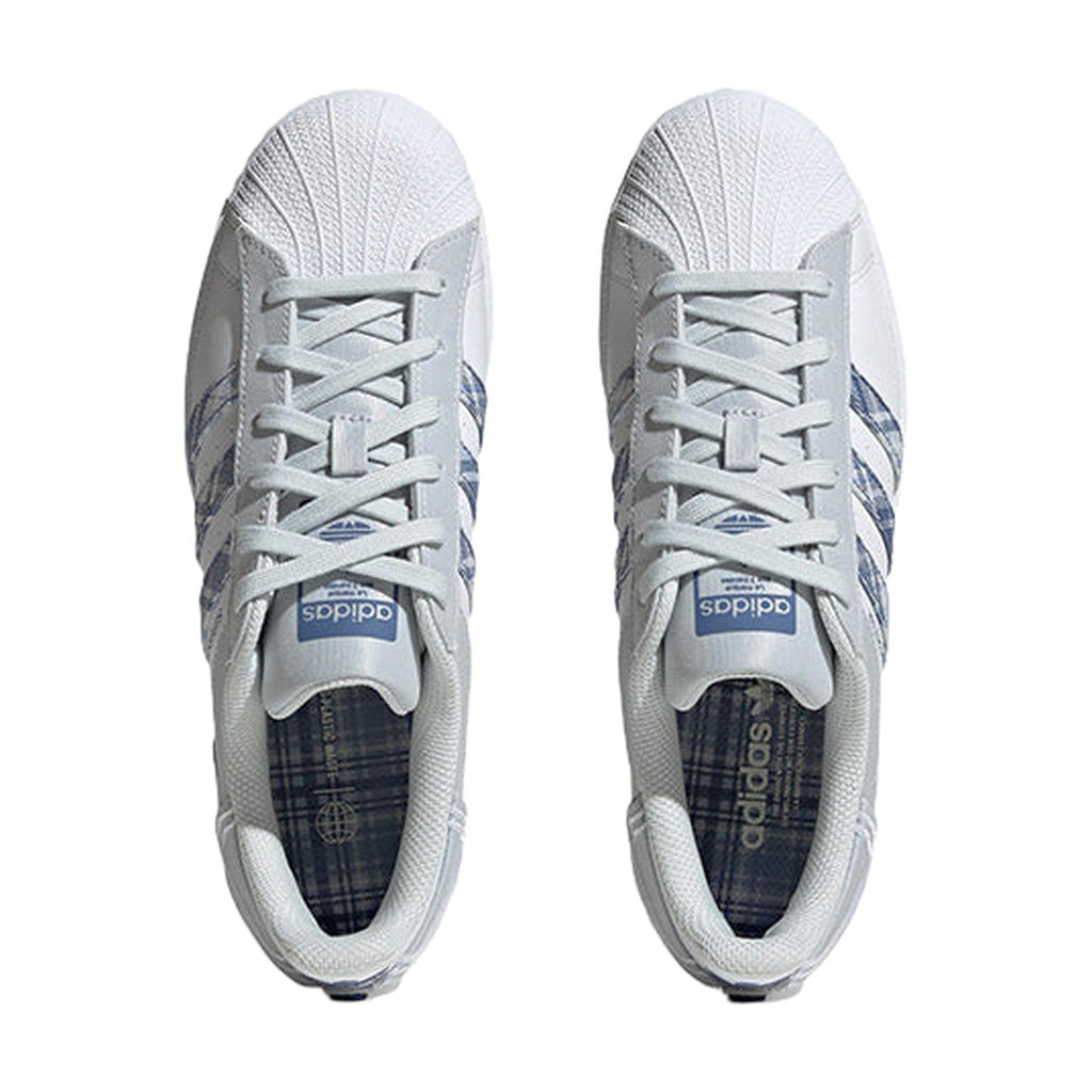 Adidas Superstar "White/Grey Tartan" – top