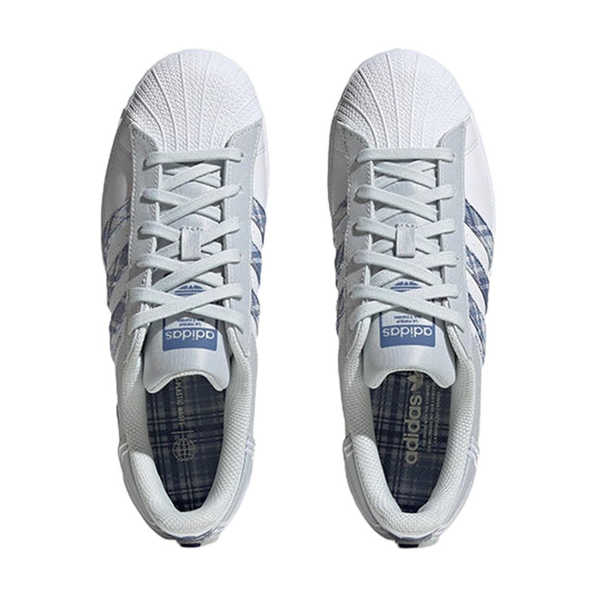 Adidas Superstar "White/Grey Tartan" – top
