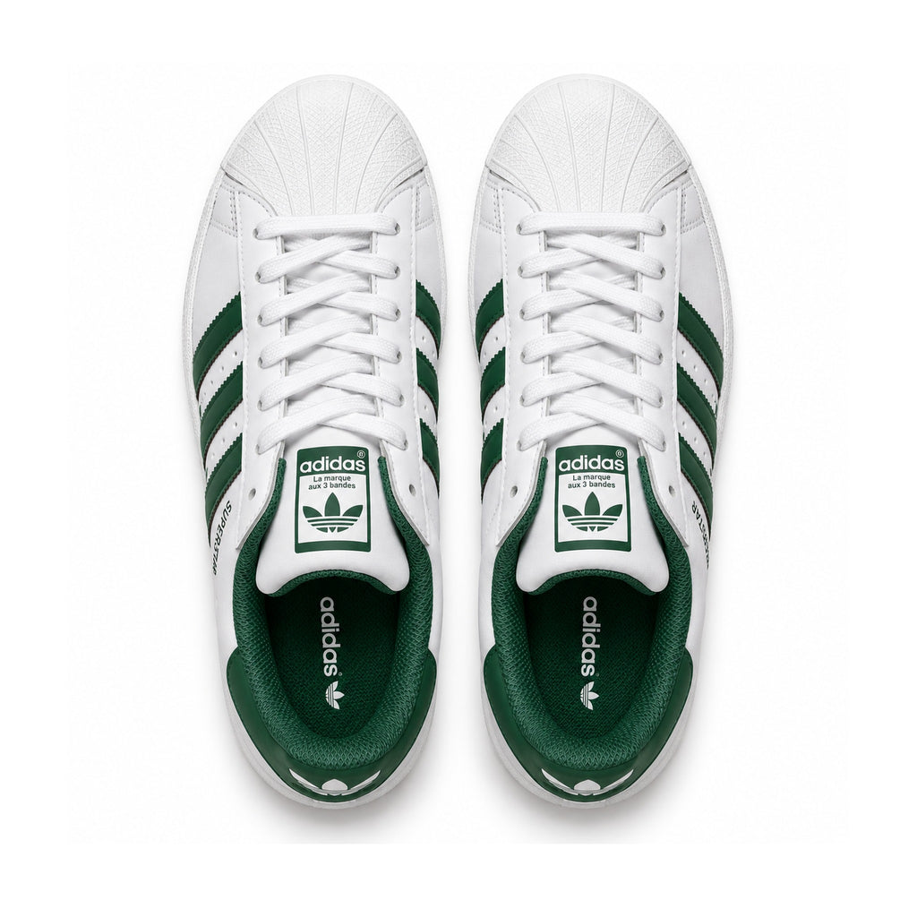 Adidas Superstar "White/Green" – top view