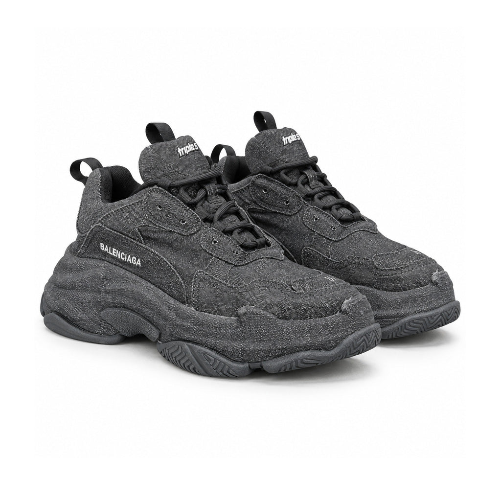 Balenciaga Triple S "Black Denim" – front view