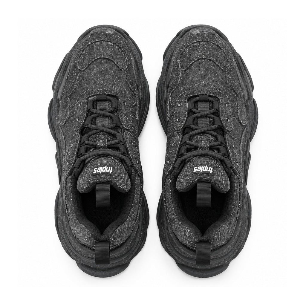 Balenciaga Triple S "Black Denim" – top view